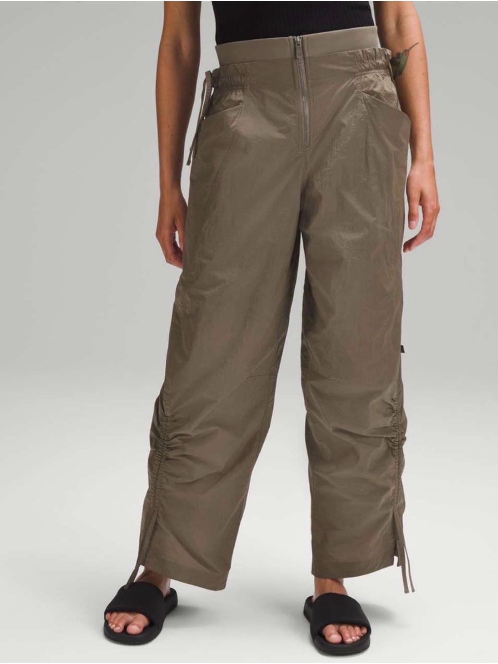 NWT Lululemon Cinchable Wide Leg HR Pant 4 Nomad Taupe Utility Gorpcore